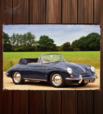 Металлическая табличка Porsche 356B 1600 Cabriolet535